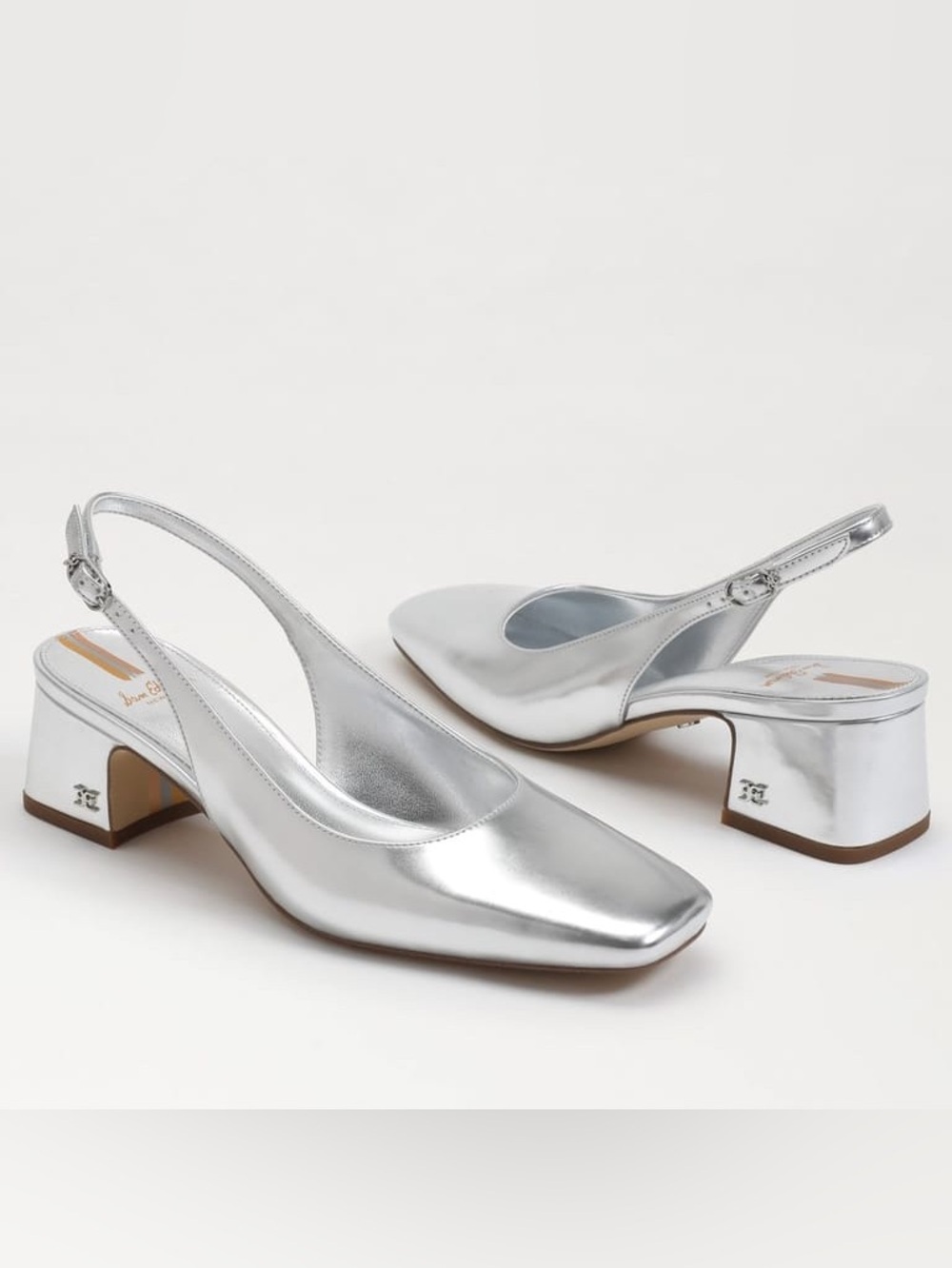 Sam Edelman Silver Terra Dress Heeled Sandals NWT - Picture 6 of 7